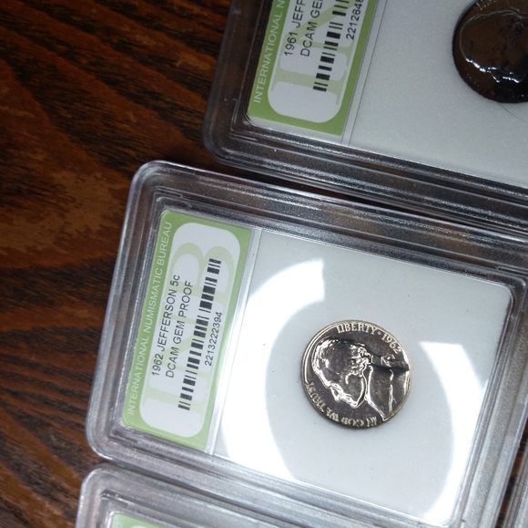 5 gem proof uncirculated nickel coin slab set of  proof nickels. - Picture 5 of 16